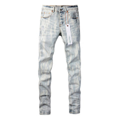 Mens trendy purple jeans 100% cotton Pure Cotton High Street Trend
