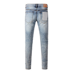 Mens trendy purple jeans 100% cotton Pure Cotton High Street Trend