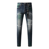 Mens trendy purple jeans 100% cotton Pure Cotton High Street Trend
