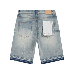 Mens trendy purple jeans 100% cotton Denim Shorts #PU512