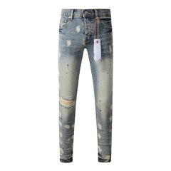 Mens trendy purple jeans 100% cotton Pure Cotton High Street Trend