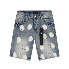 Mens trendy purple jeans 100% cotton Denim Shorts #PU523