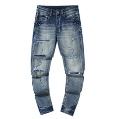 Mens trendy purple jeans 100% cotton Jeans #PU119