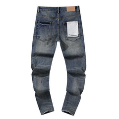 Mens trendy purple jeans 100% cotton Jeans #PU107