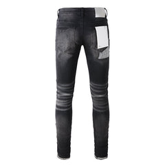 Mens trendy purple jeans 100% cotton Pure Cotton High Street Trend