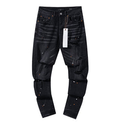 Mens trendy purple jeans 100% cotton Jeans #PU116