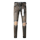Mens trendy purple jeans 100% cotton Pure Cotton High Street Trend