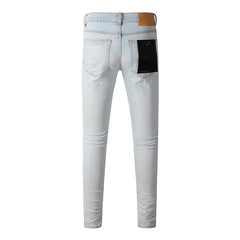 Mens trendy purple jeans 100% cotton Pure Cotton High Street Trend