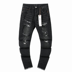 Mens trendy purple jeans 100% cotton Jeans #PU136
