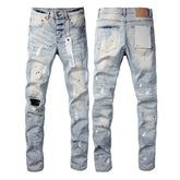 Mens trendy purple jeans 100% cotton Pure Cotton High Street Trend