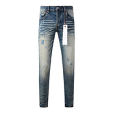 Mens trendy purple jeans 100% cotton Pure Cotton High Street Trend
