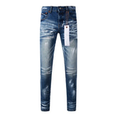Mens trendy purple jeans 100% cotton Pure Cotton High Street Trend