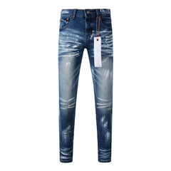 Mens trendy purple jeans 100% cotton Pure Cotton High Street Trend