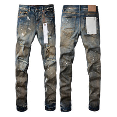Mens trendy purple jeans 100% cotton Pure Cotton High Street Trend