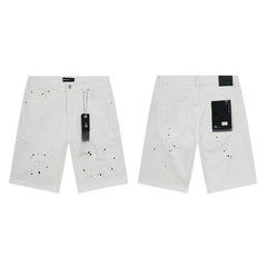 Mens trendy purple jeans 100% cotton Denim Shorts #PU501