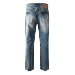 Mens trendy purple jeans 100% cotton Jeans Rhinestones #9138