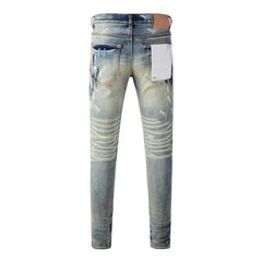 Mens trendy purple jeans 100% cotton Pure Cotton High Street Trend