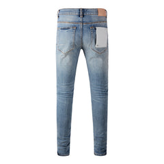 Mens trendy purple jeans 100% cotton Pure Cotton High Street Trend