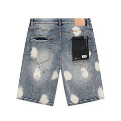 Mens trendy purple jeans 100% cotton Denim Shorts #PU523