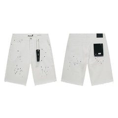 Mens trendy purple jeans 100% cotton Denim Shorts #PU518