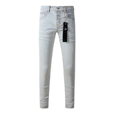 Mens trendy purple jeans 100% cotton Pure Cotton High Street Trend