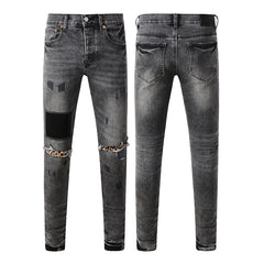 Mens trendy purple jeans 100% cotton Pure Cotton High Street Trend