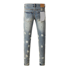 Mens trendy purple jeans 100% cotton Pure Cotton High Street Trend