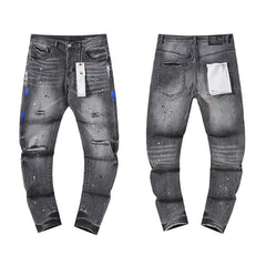 Mens trendy purple jeans 100% cotton Jeans #PU127