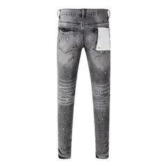 Mens trendy purple jeans 100% cotton Pure Cotton High Street Trend
