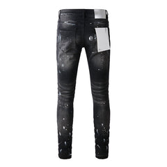 Mens trendy purple jeans 100% cotton Pure Cotton High Street Trend