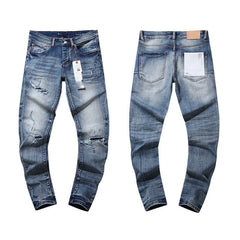 Mens trendy purple jeans 100% cotton Jeans #PU104