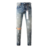 Mens trendy purple jeans 100% cotton Pure Cotton High Street Trend