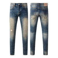 Mens trendy purple jeans 100% cotton Pure Cotton High Street Trend