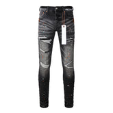 Mens trendy purple jeans 100% cotton Pure Cotton High Street Trend