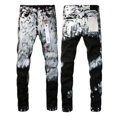 Mens trendy purple jeans 100% cotton Pure Cotton High Street Trend