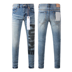 Mens trendy purple jeans 100% cotton Pure Cotton High Street Trend