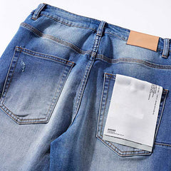 Mens trendy purple jeans 100% cotton Jeans #PU106