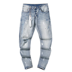 Mens trendy purple jeans 100% cotton Jeans #PU132