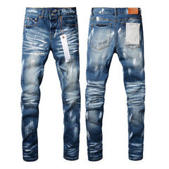 Mens trendy purple jeans 100% cotton Pure Cotton High Street Trend