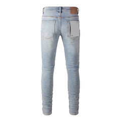 Mens trendy purple jeans 100% cotton Pure Cotton High Street Trend
