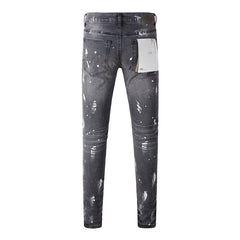 Mens trendy purple jeans 100% cotton Pure Cotton High Street Trend