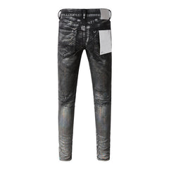 Mens trendy purple jeans 100% cotton Pure Cotton High Street Trend