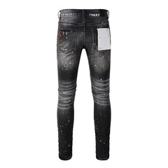 Mens trendy purple jeans 100% cotton Pure Cotton High Street Trend