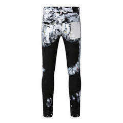 Mens trendy purple jeans 100% cotton Pure Cotton High Street Trend