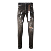 Mens trendy purple jeans 100% cotton Pure Cotton High Street Trend