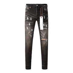 Mens trendy purple jeans 100% cotton Pure Cotton High Street Trend