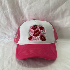Red lips and five-pointed star Hat