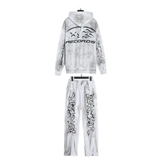Hellstar Hoodie And Pants Two-Piece Set High-quality pure cotton high-street clothing