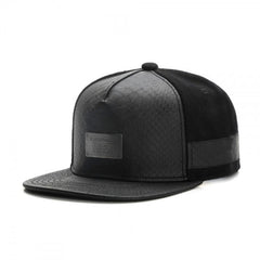 Trendy flat brimmed snapback hatsleather iron logo