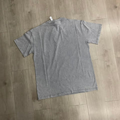 DUAA T shirts White ink direct-to-garment printing, streetwear style, trendy acid-wash effect, and rhinestone embellishments.